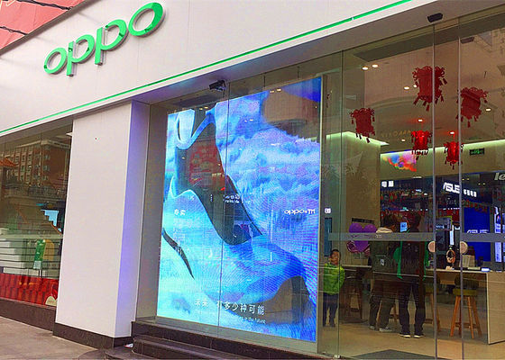China Transparentes Innen-LED-Bildschirm-WiFi-Steuerglasfenster CER genehmigt fournisseur