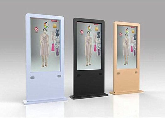 China Transparenter OLED Schirm des Boden-Stand-, verdünnen und Licht-Werbungs-Kiosk-Anzeigen fournisseur