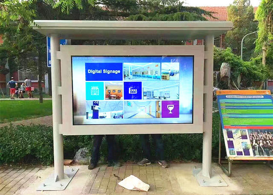 Hohe Helligkeits-Touch Screen Kiosk im Freien 46 Zoll-Glasplatte mit Android-System fournisseur